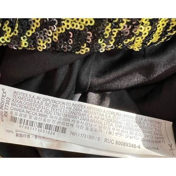 Zara Sequined Abstract Printed Midi Pencil Skirt - Picture 6 of 6